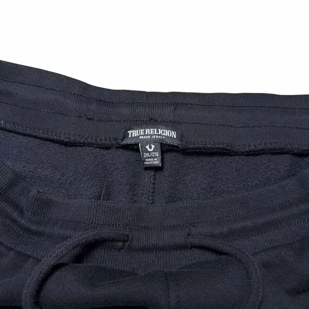 True Religion College Horseshoe Sweat Shorts Black 2XL